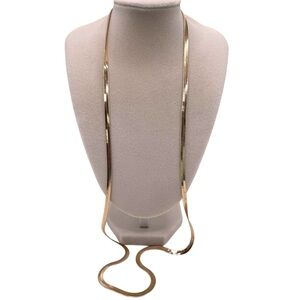 ❤️ 8 Other Reasons Gold Plated Flat Herringbone Necklace
